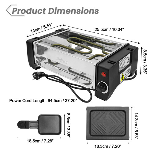 Mini Commercial Electric Grill, Multi-Task Non-Stick for Cafe Bistro 1