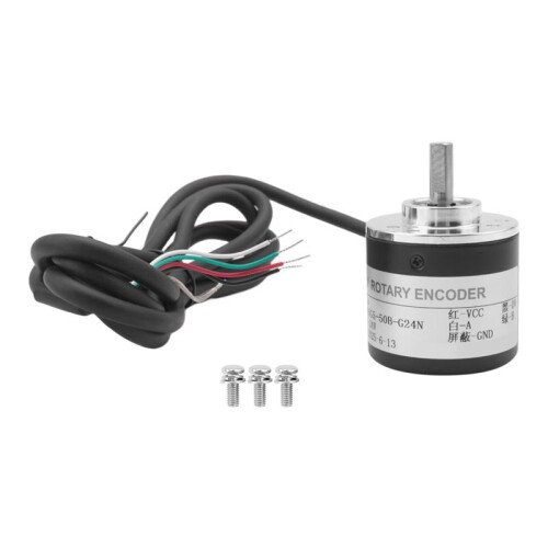2X Rotary Incremental Encoder 38S6G5-B-G24N AB 2-Phase Connection 50P/R 5-24V Solid Shaft  Open Collector NPN Output 2