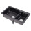 Living And Home Modern Double Bowl Quartz Resin Composite Kitchen Sink with Waste Kit 2
