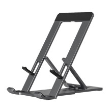 Suporte Dobrável, Suporte Dobrável para Celular de Mesa, Suporte Dobrável Portátil, Adequado para Todos Os Celulares, Cinza