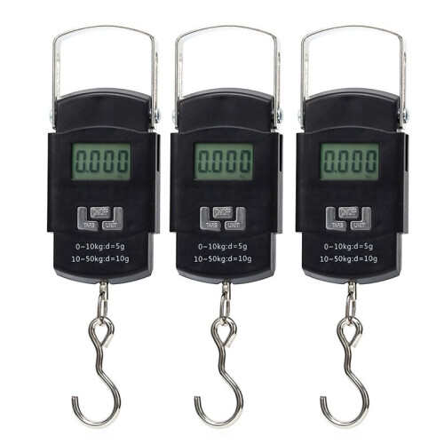 50 Kg Portable Electronic Luggage Scale Digital Display Express Scale Hook  Scale Kitchen Utensils