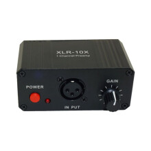 2X XLR-10X Amplificador de Audio Balanceado con Interfaz XLR de 1 Canal NE5532 Preamplificador de Micrófono Dinámico