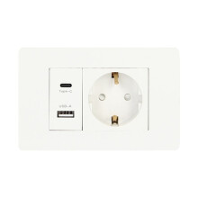 Standardsteckdose Wandsteckdose USB+TYPE-C+EURO-Steckdose 16A 180V-250V USB-Netzadaptersteckdose EU-Stecker