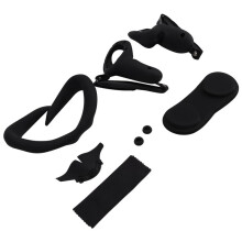 For Meta Quest 3 Controller Covers Lens Cap Light-Blocking, Nose Pad and Face Cover for Quest 3 Accessories Black