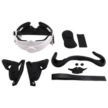 Halo Strap for Meta Quest 3 Controller Covers Lens Cap Light-Blocking, Nose Pad and Face Cover for Quest 3 Accessories B