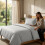 Imperial Rooms (Silver, Double) Stripe Duvet Cover Set Bed Quilt & Pillowcase Pair 2