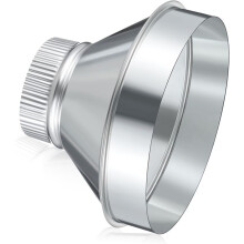 8 Inch to 4 Inch Duct Reducer Increaser Galvanized Steel Air Duct Adapter Round Crimped Pipe Connector Fitting Coupling