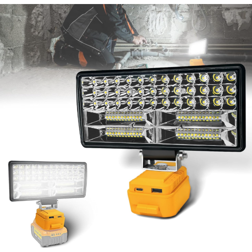 Cordless LED Work Light for Dewalt 18V Battery