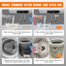 40 Brass Sediment Filter,Sediment Water Filter for Washing Machine,Shower,Gardens,Well Water Traps Sand Particles
