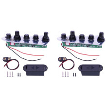 2 Pcs 5 Jazz for JB Bass Loaded Wired Control Plate for 4/5 String Bass Guitar Parts