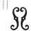 Cast Iron Shutter Fasteners Shutter Dog Holders External Shutter Tieback Hardware Including Mounting Screws 1