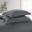 Imperial Rooms (Grey, Single) Stripe Duvet Cover Set Bed Quilt & Pillowcase Pair 4