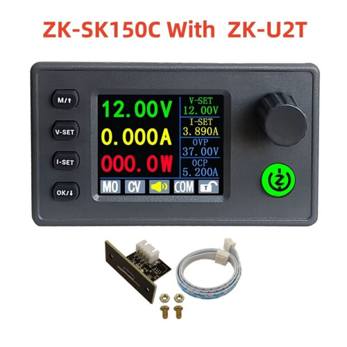 SK150C com Tela Colorida ZK-U2T de 1,8 Polegadas CNC Módulo de Fonte de Alimentação Regulada Ajustável  de 7 A 36 V, 8 A e 150 W 2