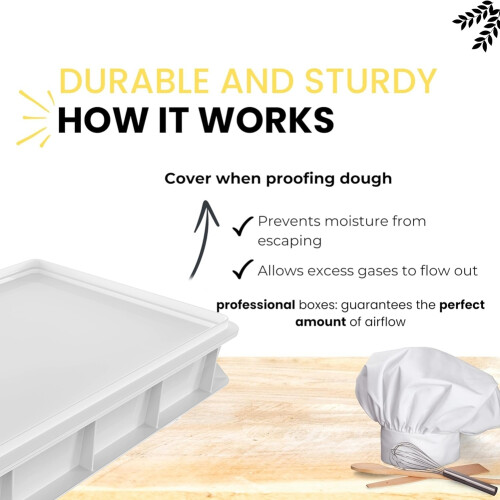 Versatile Dough Proofing Box & Lid Multiuse Fermentation & Storage Container for Pizza Dough Pies Pastry 2