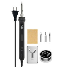 100W Digital Electric Soldering Iron Kit Temperature Adjustable LCD Display Solder Rework Station Black US Plug