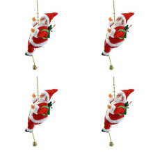4X Père Noël Grimpant à la Corde Père Noël Grimpant à la Corde Décorations D'Arbre de Noël D'Intérieur et D'Extérieur