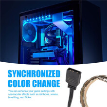 RGB-Lichtstrip voor Pc-Behuizing Adresseerbare LED-Lichtstrip voor Moederbord 5V 3-Pins Header Gaming-Behuizing Computer (0,5 M)
