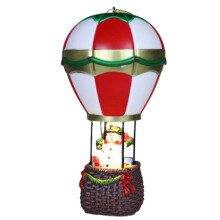 Lichtgevende Kerstversieringen Hars Huisdecoratie Kerstman Luchtballon Miniatuur Vakantiedecoratie B
