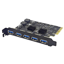 PCIE 4X auf USB3.2 5  Erweiterungskarte USB3.2 GEN2 10gbps Hochgeschwindigkeitsadapterkarte AMS3142 Chip Nur für Windows-PC