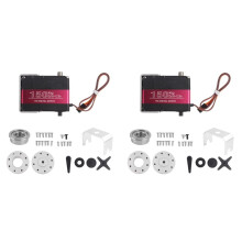 2X 150KG 12V RDS51150 Double-Shaft Digital Metal Robotic Servo with U Mounting Bracket Waterproof 180 Degree