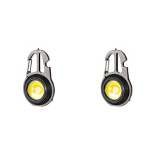 2X Portable LED Keychain Flashlight Rechargeable Work Light Outdoor Camping Light Pocket Wrench Screwdriver