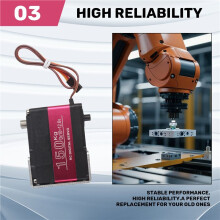 2X 150 Kg 12 V RDS51150 Doppelwellen-Digital-Roboterservo Aus Metall mit U-Montagehalterung, Wasserdicht, 180 Grad