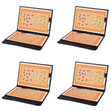 4X Tableau de Stratégie D'Entraînement de Volley- Pliable, Kit de Tableau Magnétique Double Face pour L'Entraînement Sportif en Plein Air et les