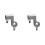 2X Drum Jazz Drum Single Pedal Step Hammer Mounting Assembly Parts Step Hammer Accessories Silver 1