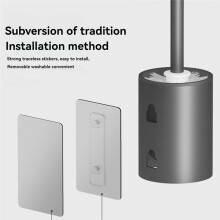 Bathroom Toilet Brush Holder Cleaning Tools Wall Mounted No Drill Vertical Toilet Brush Bathroom Accessories