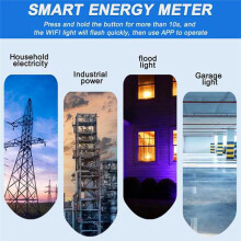 2 Fase 3 Draden 110V+110V 100A Din Rail 18mm Tuya WIFI Slimme Energiemeter Stroomverbruik Monitor KWh Meter Wattmeter