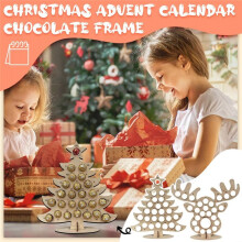 Calendario del Conto Alla Rovescia di Natale In Legno Calendario del Conto Alla Rovescia 'Albero di Natale Supporto per Cioccolatini B