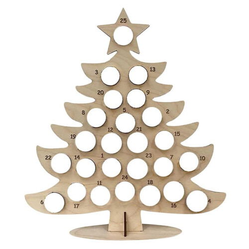 Houten Kerst Countdown Kalender Kerstboom Countdown Kalender Chocolade Stand A