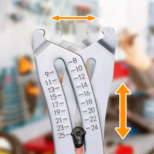 Precise Thread Size Checker Keychain Portable Caliper Gauge Metric/Imperial Hexagonal Nut Screw Thread SizeMeasure Tools 2