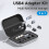 Hagibis Multi USB C Adapter Kit Short USB4 Fast Charging Cable Set Storage Box 9-in-1 6