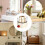 Rotating Makeup Organizer 5 Compartment Cosmetic Storage Organizer with Drawer Bathroom Desktop Organizer Multi-Function 6