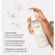 OUAI Detangle + Shine Bundle - Includes Leave-In Conditioner + Hair Gloss - Frizz Control + Hair Detangling Set (2 Count, 4.7 Oz/6 Oz)