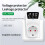 LED Display Voltage Protector Socket AC 230V Adjustable 16A Power Protector Socket with Automatic Reset Function EU Plug 7