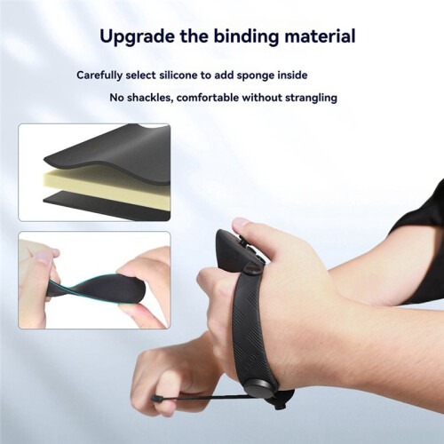 AMVR OOM Lengthened Protective Cover for Meta Quest 3/3S Controller Grips Handle Protector with Knuckle Strap