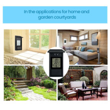 Indoor/Outdoor Digital LCD Thermometer - Wall-Mounted Temperature Gauge for Gardens and Greenhouses