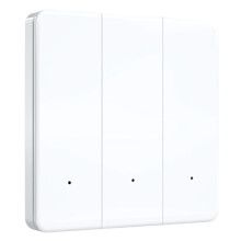 EU Tuya WiFi Button Wall , Alexa Voice App Remote Home Light Three-Way Single Control White