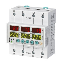 AVR-100TF 100A 3x380V AV Three Phase DIN-Rail Automatic Adjustable over and Under Voltage Protection Relay