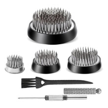 Runde Blumenfrösche mit Ausrichtungswerkzeug & Reinigungsbürste, Blumenarrangement-Kit Floral-Nadelhalter Vase Arranger für Zuhause