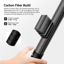 Carbonfaser-Gimbal-Verlängerungsstange mit Antibiegungsblende 1/4 Schraube für Ronin RS5 RS4 Pro RS4 RS3 RS2