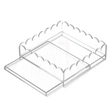 Plateau en Acrylique Transparent avec Tiroir pour Broderie, Photos, Objets D'Art - Petit Organiseur Festonné
