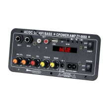 110V 220V 12V Digital Amplifier Board Subwoofer Dual Microphone Karaoke Amp Speaker Home Theater DIY