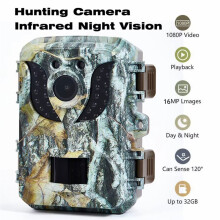 16MP 1080P Hunting Camera Outdoor Trail Camera Infrared Night Vision Motion Activated Photo Animal Observation Cam