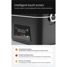 Cordless Electric Lunch Box for Adults, 12000mAh Rechargeable Heated Lunch Box with Even Heating,XL 6.3 Cup Self Eu Plug