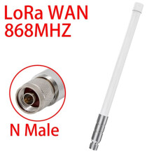 Antenne LoRa 868 MHz Extérieure Omnidirectionnelle N Mâle en Fibre de Verre Longue Portée pour Meshtastic Helium Miner Hotspot Antenna B