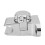 2X Adjustable Rotating Bathroom Shower  Hand Holder Wall Mounted Bracket Silver 1