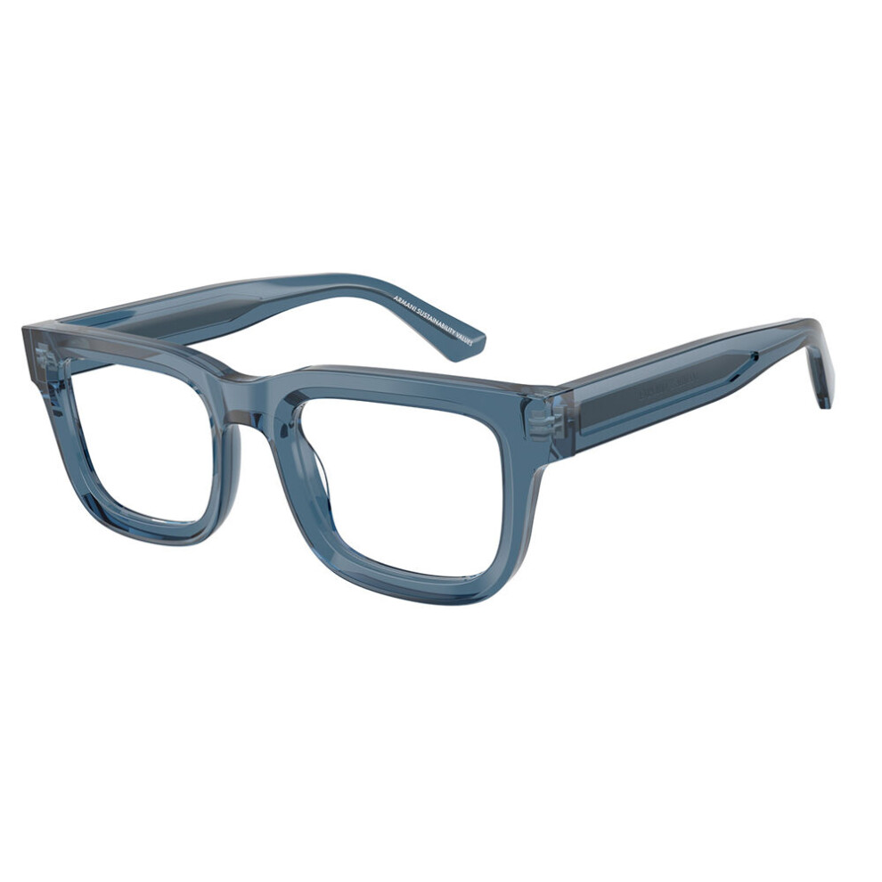 Emporio Armani , Shiny Transparent Blue Glasses, EA3279 6362, Mojo Glasses - Image 3